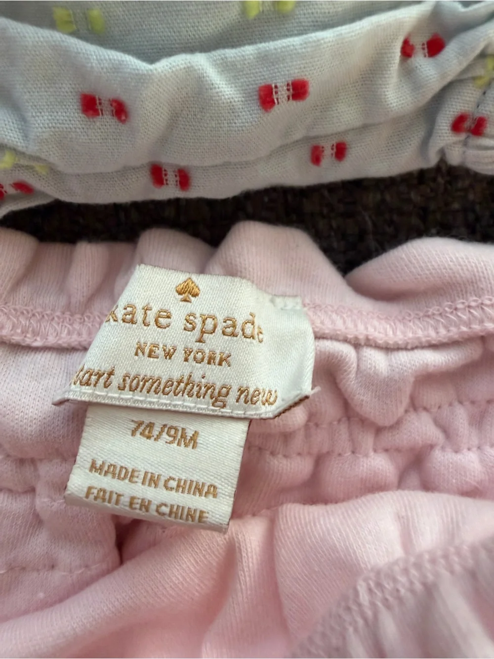 Tucker + Tate Pink and Light Blue Baby Diaper Covers with Cherry Dot Print